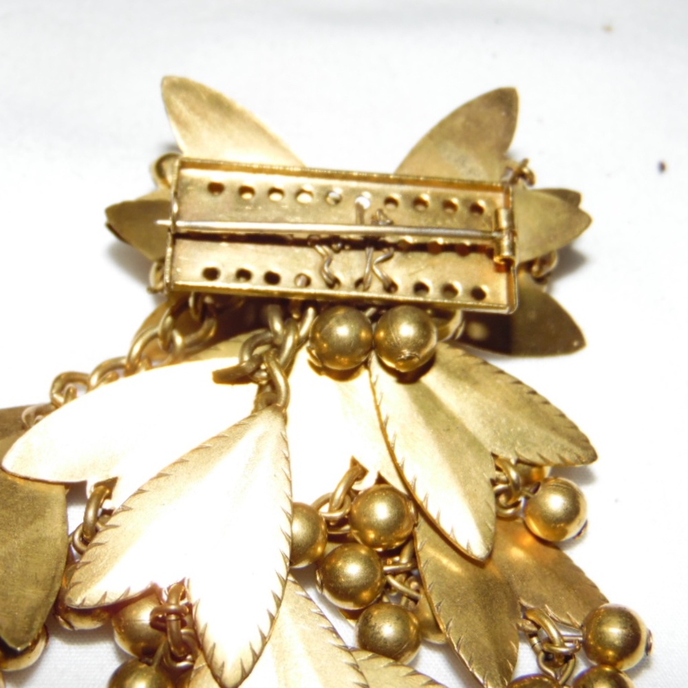 1920's-30 Unsigned Miriam Haskell Hand Wired Gold… - image 3